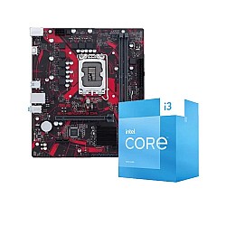 Intel Core I3 13th Gen 13100 Raptor Lake Processor With Asus EX-H610M-V3 D4 12th & 13th Gen mATX Motherboard Combo