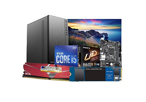Intel 10th Gen Core i5-10400 Gigabyte H410M H 8GB RAM 500GB SSD Desktop PC