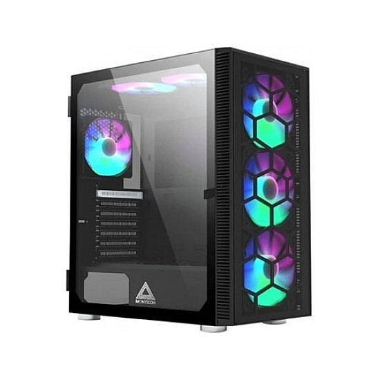 Montech X3 GLASS High Airflow ATX Mid-Tower Gaming Case Black