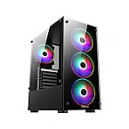 PC POWER CRYSTAL GLASS 350W PSU GAMING CASING 
