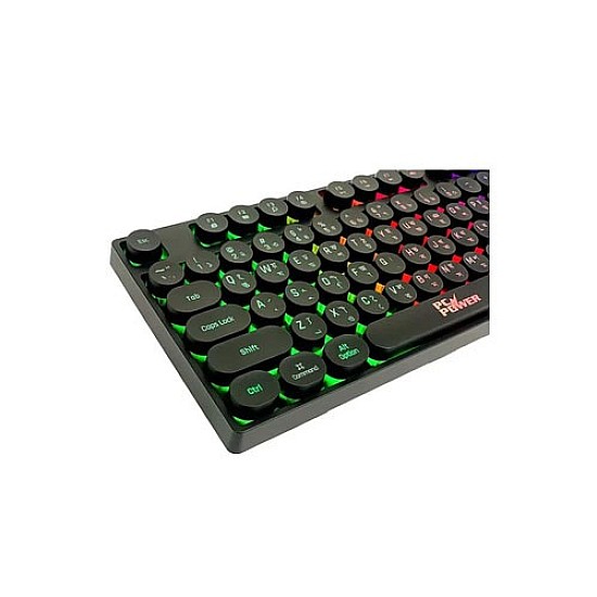 Pc Power K87 RGB Black Wired Gaming Keyboard with Bangla