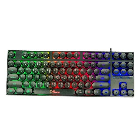 Pc Power K87 RGB Black Wired Gaming Keyboard with Bangla
