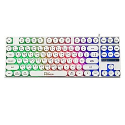 Pc Power K87 RGB White Wired Gaming Keyboard with Bangla