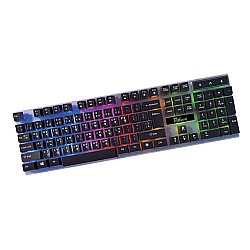 PC Power L801TA RGB Rainbow Glow Keyboard Black