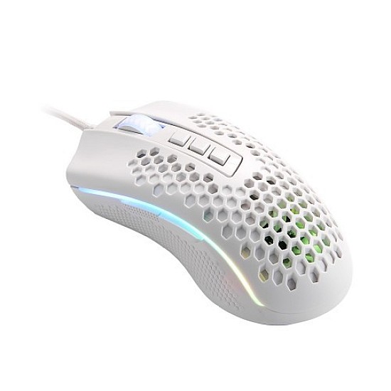 Redragon M808 Storm Lightweight RGB Honeycomb Gaming White Mouse