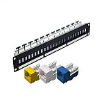 Safenet 10-1240BK 24-Port Shielded Patch Panel with Modular