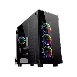 Thermaltake View 91 Tempered Glass RGB Edition 3x Tempered Glass Side Window Super Tower Black