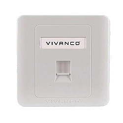 Vivanco 1-Port Face Plate with Shutter #VCA10