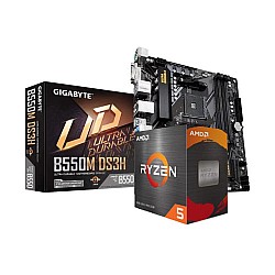 AMD Ryzen 5 5600G Processor With Gigabyte B550M DS3H Motherboard Combo