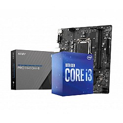Intel Core I3 10100 Processor With MSI PRO H410M-B Motherboard Combo