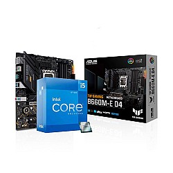 Intel Core i5-12400 Processor With ASUS TUF Gaming B660M-E D4 Motherboard Combo