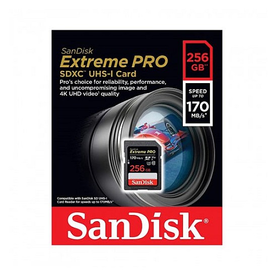 SanDisk Extreme PRO 256GB 170mbps SDXC UHS-I Memory Card