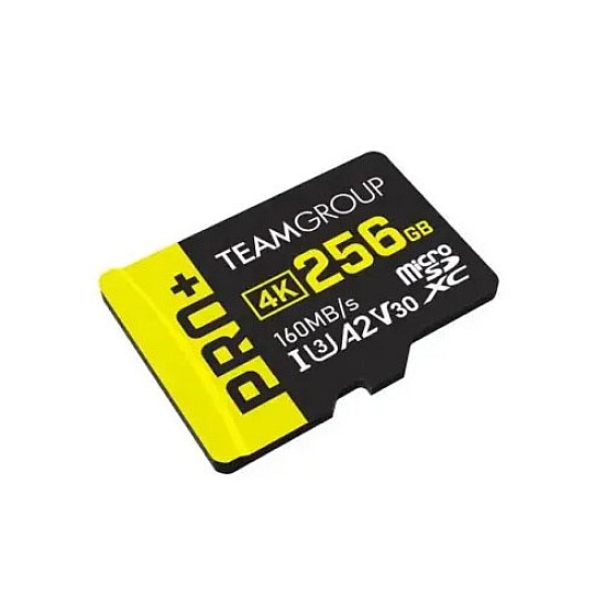 TEAM A2 PRO+ 256GB MicroSDXC Adapter Memory Card