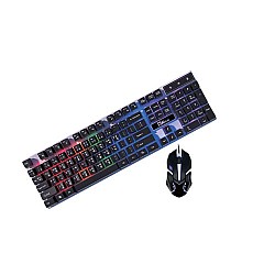 PC Power L001A & N105 Rainbow Glow Keyboard Black