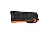 A4 Tech F1010 Black-Orange Wireless Keyboard & Mouse Combo with Bangla