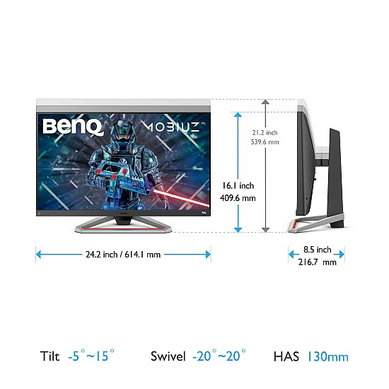 BenQ MOBIUZ EX2710S 27 Inch HDR10 FreeSync FHD 165Hz Gaming Monitor