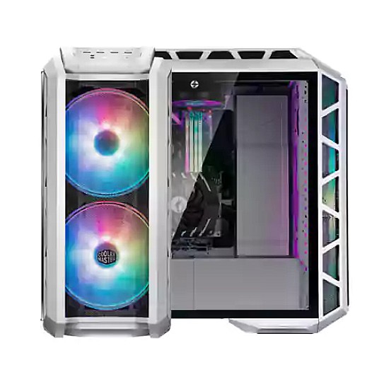 Cooler Master MasterCase HAF H500P White Mesh Mid Tower ATX (Tempered Glass Side Window) Gun Metal Grey Gaming Desktop Case