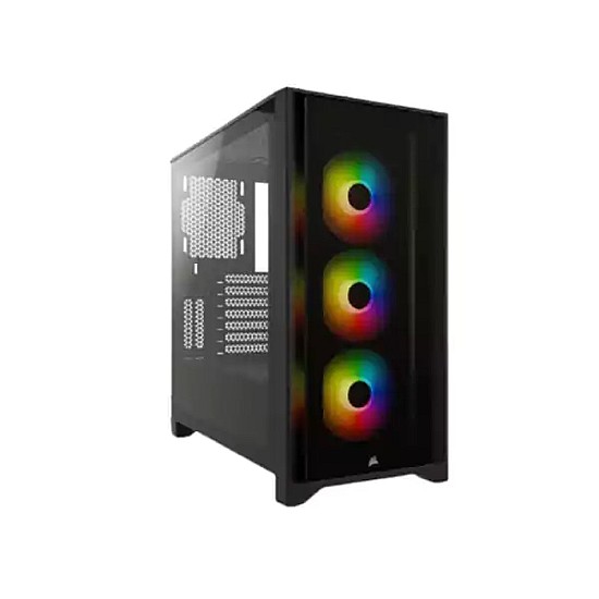 Corsair iCUE 4000X RGB Black Mid-Tower ATX (Tempered Glass Side Window) Gaming Desktop Case