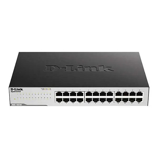 D-Link DES-1024C 24-Port 10100 Mbps Unmanaged Switch