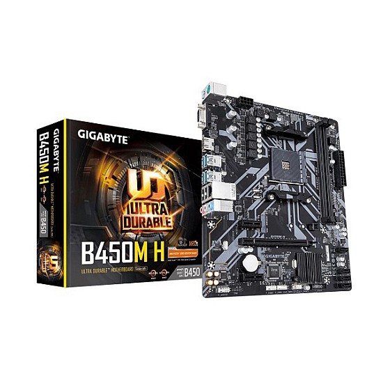 Gigabyte B450M H Ultra Durable AMD AM4 Micro-ATX Motherboard