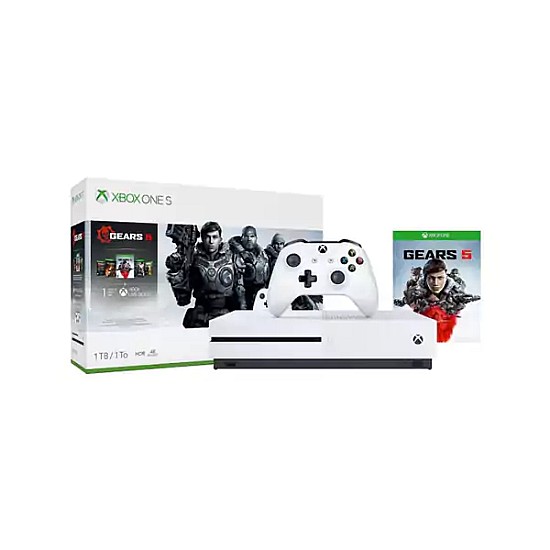 Microsoft Xbox One S 1TB Gaming Console with 1x Wireless Controller and Gears 5 Game Bundle