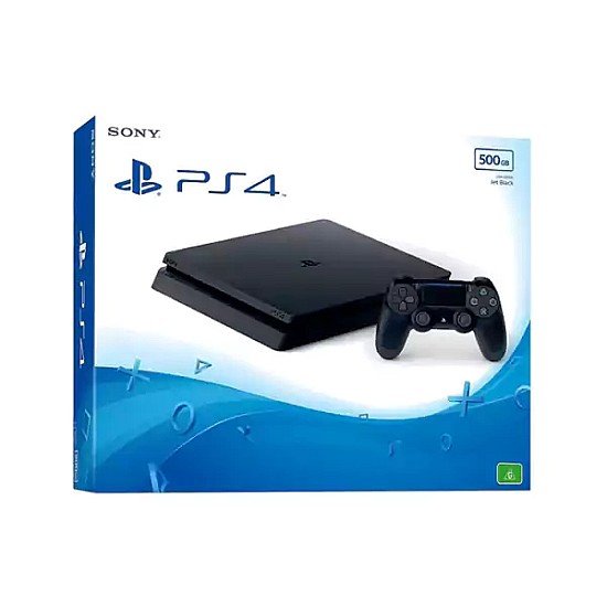 Sony PS4 Slim Jet Black 500GB Gaming Console with 1x Wireless Controller