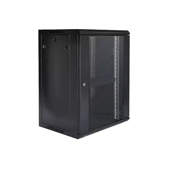Toten 22U 600x600 Standing floor server cabinet with toughened glass front door and vanted plate rear door with 1 x 6port PDU, 2 x Fan (1 Pc Module), 1 x Fixed Tray