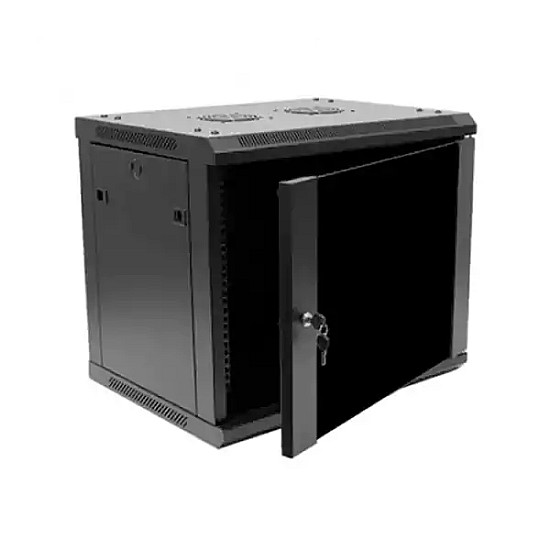 Toten 6U 600x600 W2 Wall mounted server cabinet and toughened glass front door with 1x 6port PDU, 2 x Fan