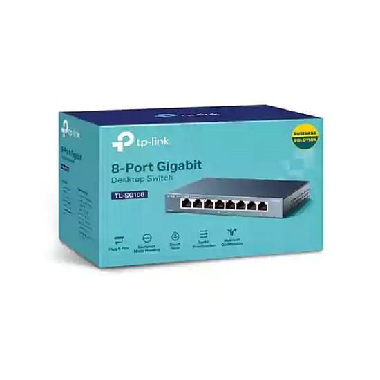 Tp-Link TL-SG108 8-Port 10/100/1000Mbps Desktop Switch