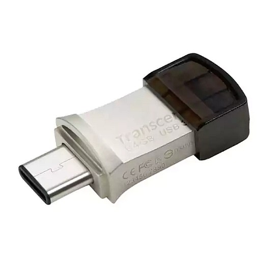 Transcend JetFlash 890S 128GB USB 3.1/Type C Silver Pen Drive