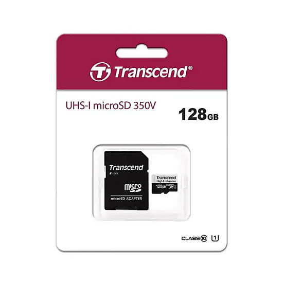 Transcend microSDXC 350V 128GB Micro SDXC Class 10 UHS-I U1 Memory Card # TS128GUSD350V