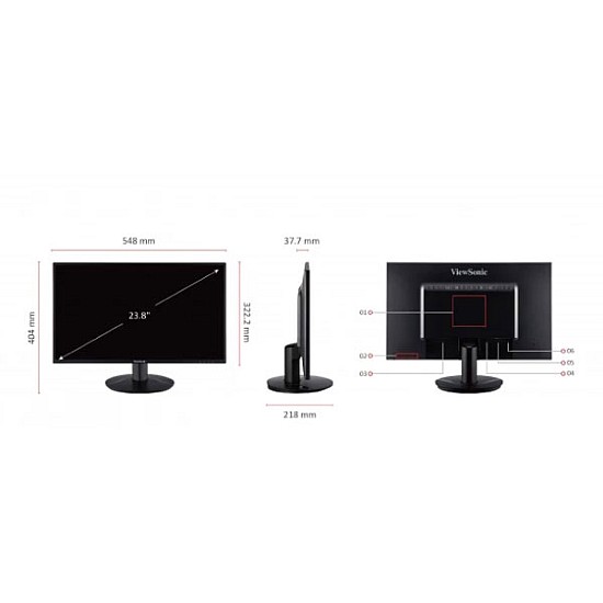ViewSonic VA2418-SH 23.8 Inch Full HD IPS Monitor