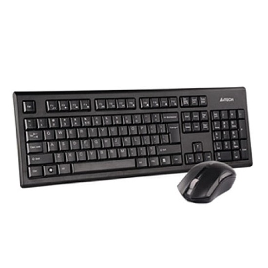 A4 Tech 3000N Black Wireless Keyboard & Mouse Combo with Bangla